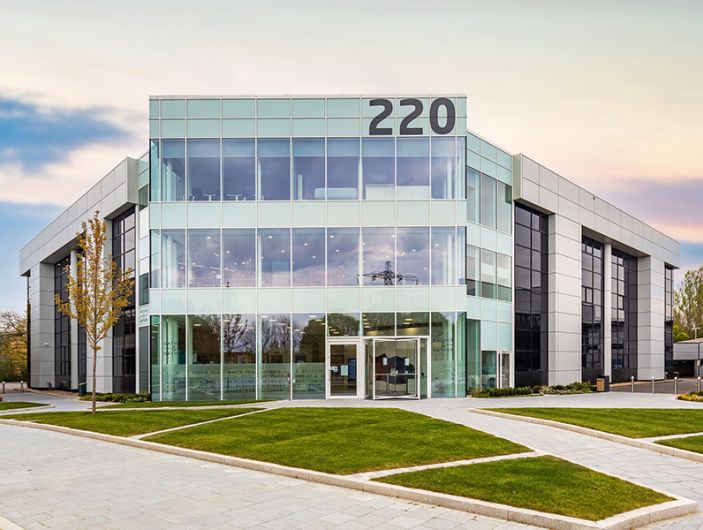 Glass office building